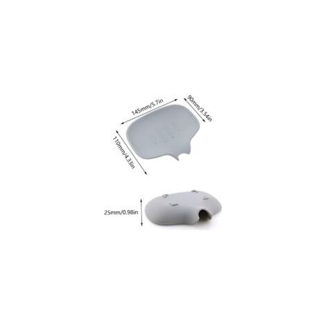 Juego de 2 jaboneras con drenaje automático para ducha, baño y cocina - Crezuo (gris + blanco)