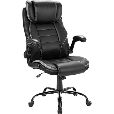 Chaise de bureau, hauteur réglable, design ergonomique, noir-gris (1/2)