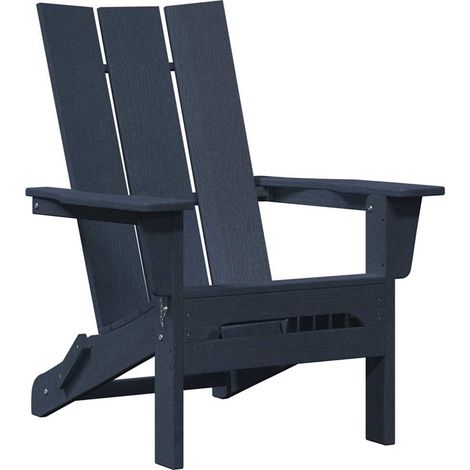 Chaise de jardin  Chaise Adirondack pliante Bleu marine 80,5 x 74,5 x 92 cm HDPE (1/5)