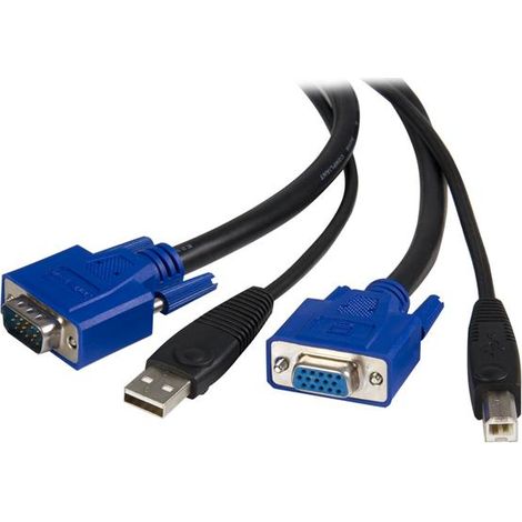 StarTech.com Cavo per commuttatore KVM 2 in 1 VGA e USB - Cavo Switch KVM per USB e VGA da 1,8m (1/4)