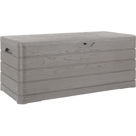 Toomax Dolomiti baule da 640L, portattrezzi 152x71x63,5h cm, effetto legno colore grigio tortora, in plastica robusta, resistente ai raggi UV, dotato di foro per lucchetto, per esterni