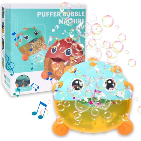 Machine à bulles de bain électrique en forme de poisson-globe, jouet de bain pour la baignoire, souffleur de bulles automatique, cadeau d'anniversaire (1/5)