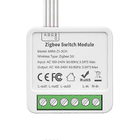 Interrupteur intelligent Graffiti Smart ZigBee à 3 voies, mini interrupteur encastré (kns) (1/5)