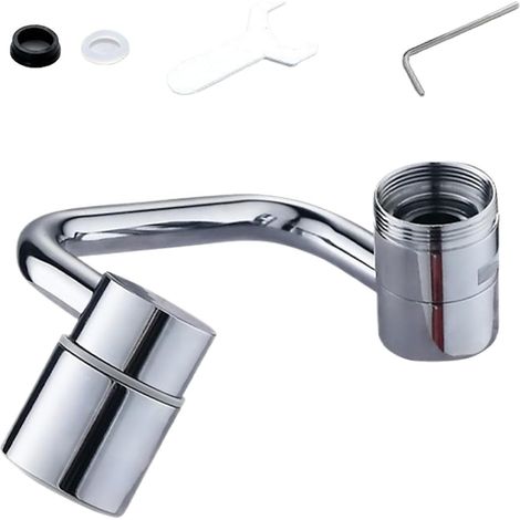 Aérateur de robinet pivotant, filtre anti-éclaboussures rotatif pour salle de bain – Pièces de rechange pour cuisines, écoles, lavage de la tête du visage, , adultes, personnes âgées (1/5)
