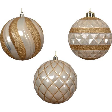 Pallina di natale Opaca con Decorazioni Perla modello assortito 12cm