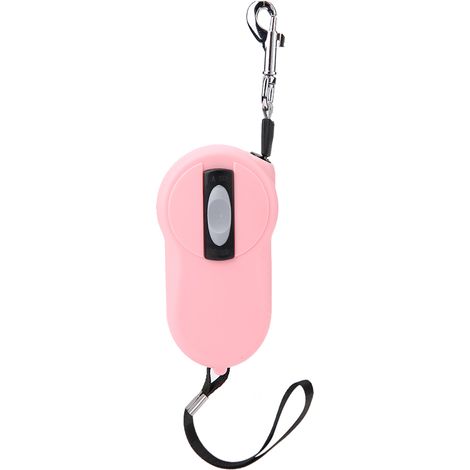 Laisse rétractable rose pour chien - Laisse robuste en nylon avec bande réfléchissante et système anti-nœuds (1/4)