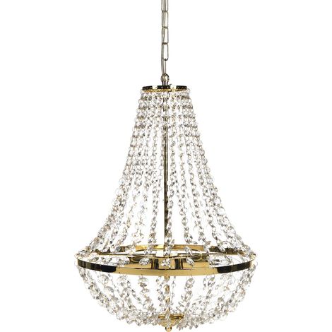 Chandelier DIAMANTE Metal Gold
