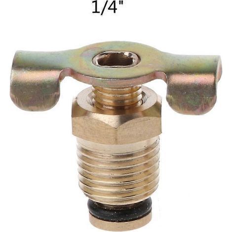 Purgeur en laiton massif NPT 1/4", 3/8" 1/2" pour compresseur d'air, raccords de réservoir, purge d'eau pour remplacement de vanne, 2 points, 13 mm 2 points 13 mm (1/5)