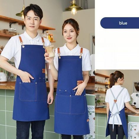Grillschürze, Unisex-Küchenschürze, gekreuzte Rückenpartie, Unisex-Arbeitsschürze, wasserdichte Gartenschürze, DIY, individuell gestaltbar, Modell 8