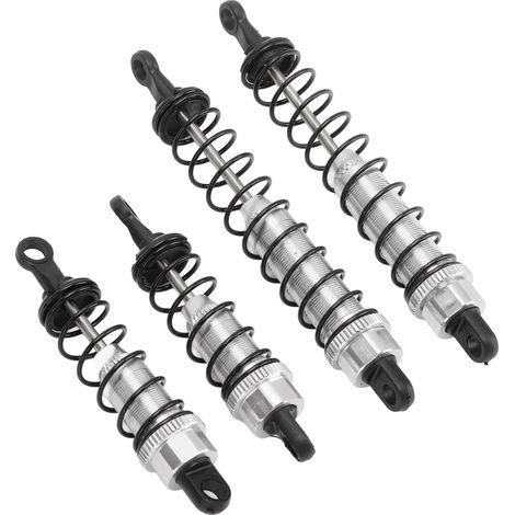 Amortisseurs avant et arrière à ressort en aluminium pour véhicule miniature WLtoys 12428 à l'échelle 1/12, couleur argent (1/5)