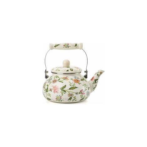 Emaillierter Induktionskessel, 2,4 l Emaille-Krug, Vintage-Teekanne, Keramikgriff, Induktionsherd, Gas, Holzofen (1/5)