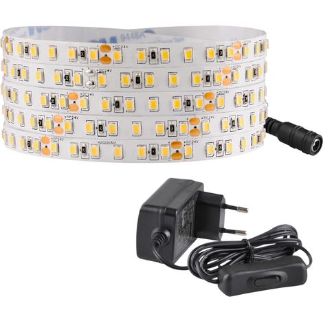 Kit striscia LED 24V 3m IP20 4000K con switch Polux (1/5)
