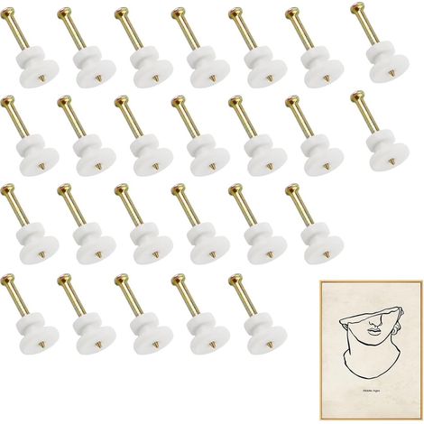 25 Pièces Accroche Cadre, Accroche Tableau Mural, Crochet Tableau Invisible avec Clous, Accroche Tableau pour Cadres Photos, Miroirs, Peintures et Horloges (1/5)