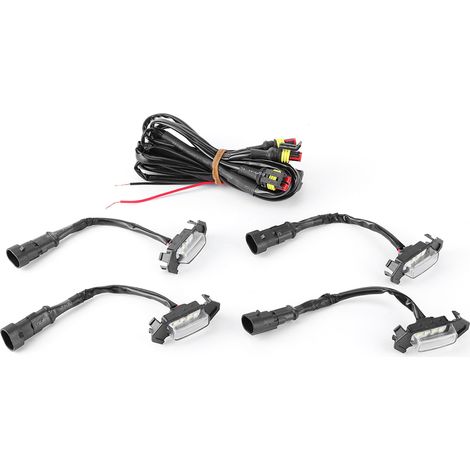 Lot de 4 feux de calandre LED 12V haute luminosité pour Toyota Tacoma 2016-2020, lentilles blanches lumière blanche (1/5)