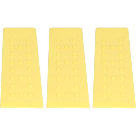 3 coins d'abattage avec pointes 25x8cm jaunes pour une coupe d'arbres sécurisée pour bûcherons et abatteurs (1/5)