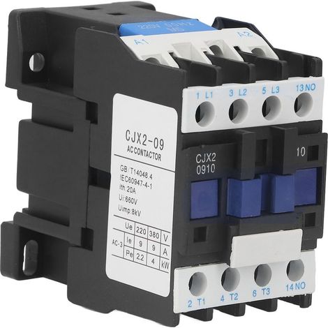 Bobine de contacteur AC CJX2-0910 220V pour commande moteur, 9A, 50Hz, contact NO (1/5)