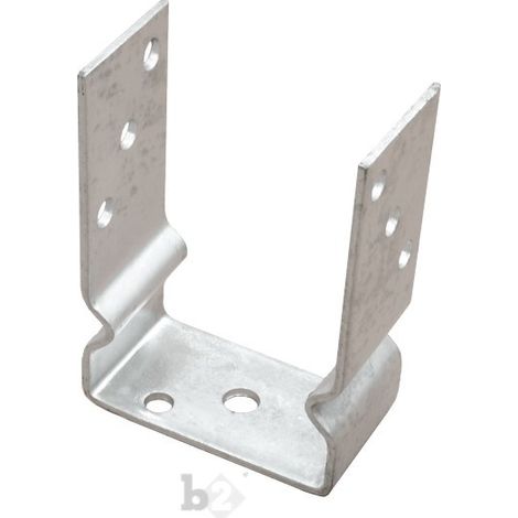 Pfostenträger U-Form zum Aufschrauben mit Sicke verzinkt 91x150 mm