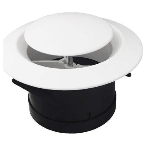 Couvercle pour conduits de ventilation, diffuseur de plafond, soupape d'alimentation d'échappement, prise d'air anémosté, couvercle pour tuyau de ventilation, 100 mm (1/5)