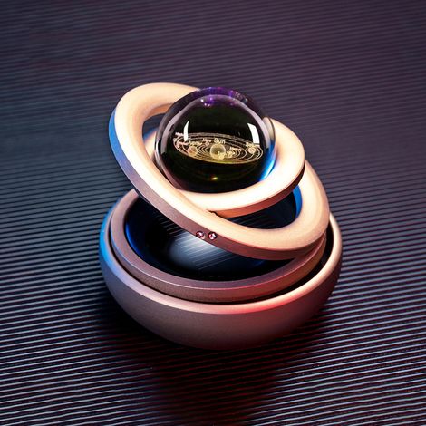 Auto-Parfümanhänger im Galaxie-Design, langanhaltender Duft, solarbetriebener, drehbarer Aromatherapie-Diffusor fürs Auto – Geschenkidee für Stier
