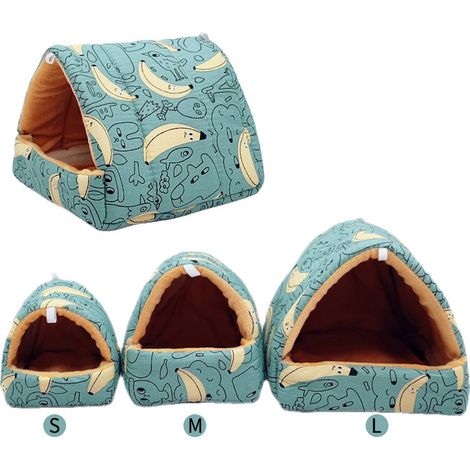 Rat Hamster Maison Lit Hiver Chaud Polaire Petit Animal Chinchilla Maison Accessoires - S (1/3)