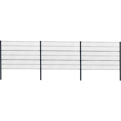 Doppelstabmattenzaun Gitterzaun Drahtgitter 120cm RAL 7016 Gartenzaun Stabmatten (1/5)