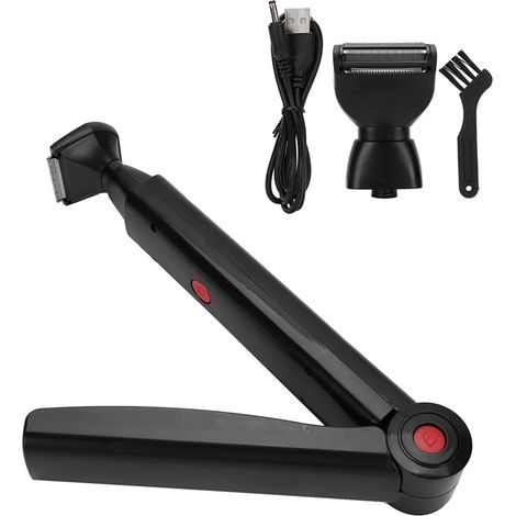 Tondeuse réglable pour le dos avec poignée extensible de 46 cm et rotation à 180 degrés pour un rasage en douceur Rasoir réglable (1/4)