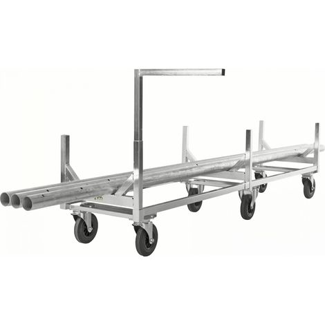 Kongamek Langgutwagen 2800x608x700mm mit 800kg Tragkraft und Gummibereifung mit Bremse