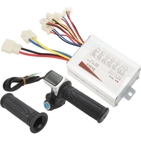 Kit de conversion pour vélo électrique 36V 800W avec commande moteur, accélérateur, écran carré et verrouillage à clé pour tricycles électriques (1/5)