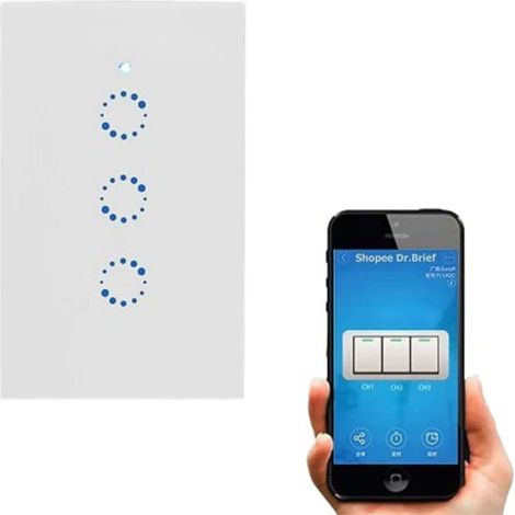 Interruttore Touch Intelligente 3 Linee WiFi Wireless Smartphone (1/5)