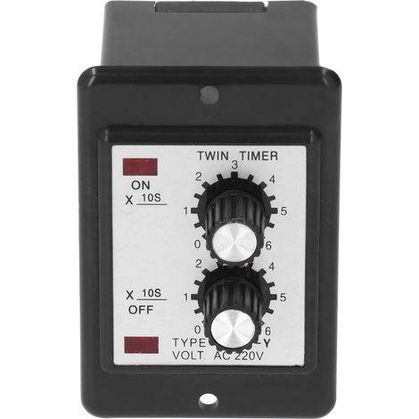 Relais temporisé double 60 secondes, anti-interférences, fonctionnement précis, bobine en cuivre, contacts argentés, 220 V CA (1/5)