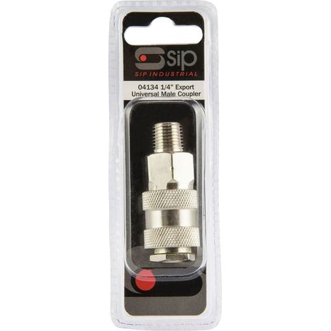 SIP Type 25 Euro Coupler 1/4" BSP Male Thread - L3 x W4.5 x H14 cm