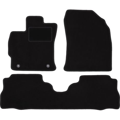 Tapis en velours noir pour : Toyota Prius III Plus à hayon (2011-2015) (1/5)