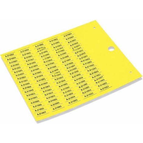 Repères de câbles à Carte MG-TPMF 4x18mm jaune