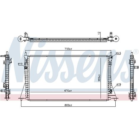 Radiateur, refroidissement du moteur NISSENS 607224 FORD USA 2483153 LJ938D048AE