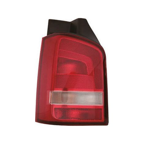 Feu arrière gauche rouge et blanc 1 porte Volkswagen Transporter T5 phase 2 2010-2015