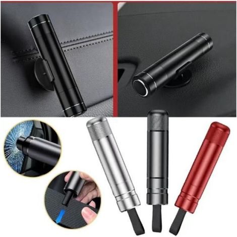Lot de 2 Marteau urgence,Brise-vitre acier tungstène,Coupe-ceinture,Véhicule universel (1/5)