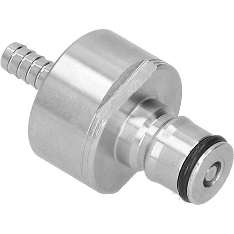 Bouchon de carbonatation en acier inoxydable avec embout cannelé de 5/16 po à verrouillage à bille, compatible avec les bouteilles PET souples pour la fabrication de bière