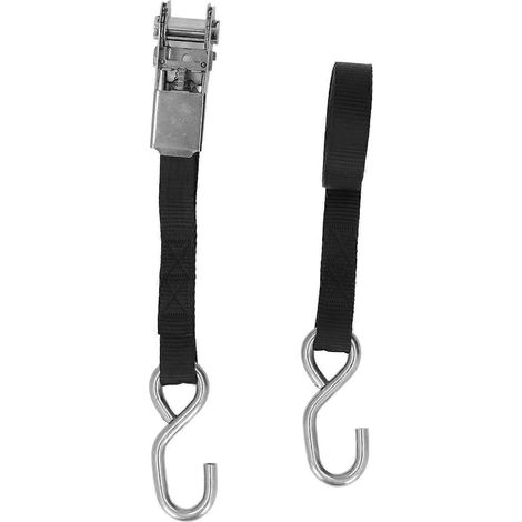 Zoll (25 mm) Ratschen-Spanngurte, schwarz, rostfrei, präzise vernäht, für Motorrad, Anhänger, LKW, Kaya
