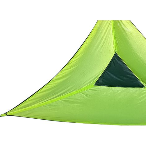 Tragbare dreieckige Hängematte für mehrere Personen zum Campen und Angeln im Freien (grün) (1/4)