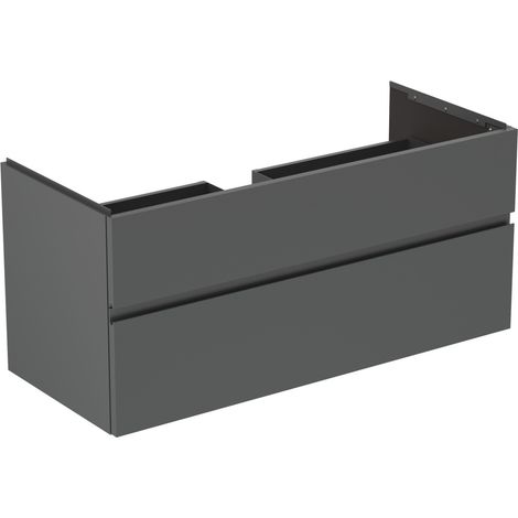 Ideal Standard Finesse - Mueble de lavabo, 120x51x55 cm, 2 cajones, antracita mate E3394Y2 (1/3)