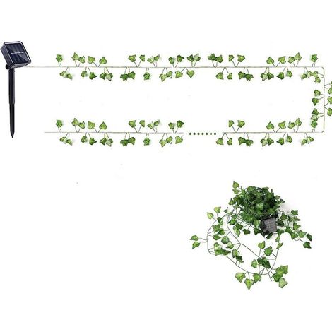 Garland bright solar outdoor, pattern lierre artificial, 10 meters of long, 100 LED, 8 modes lighting, ideal for the decoration, the garden, the patios, the balcony and the parties (1/5)