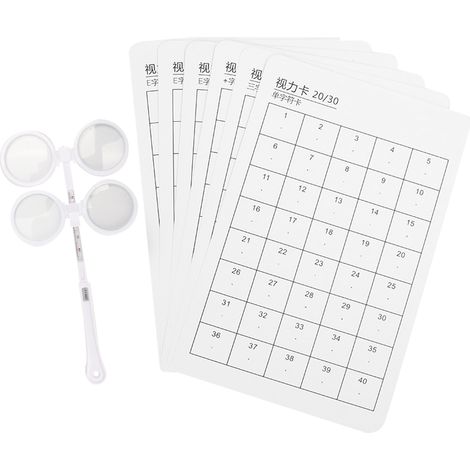 Optique Flip Réglable 6 Pièces avec Carte Visuelle ±150 Degrés Instrument de Test