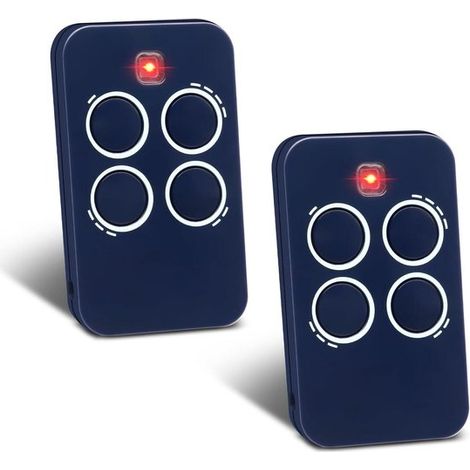 Telecomando per apertura porta garage, trasmettitore per cancello, controllo accessi, 4 canali, portata 50 metri, blu (1/5)
