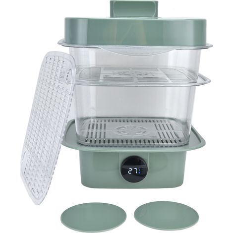 Lot de 4 couvercles isolants alimentaires multicouches transparents avec indicateur de température, parfaits pour conserver les restes. (1/5)