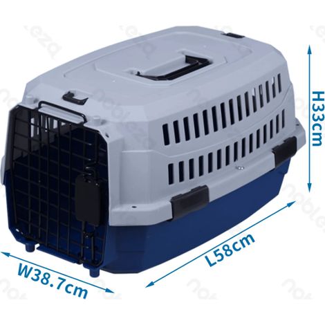 Boîte de Transport pour Animaux de Compagnie avec Porte Facile à Ouvrir et à Fermer
