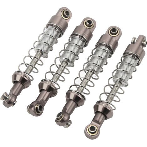 2 Amortisseurs en Alliage d'Aluminium 60mm pour Voitures RC WPL C14, C24, MN D90, 99S - Pièces de Rechange Titane (1/5)