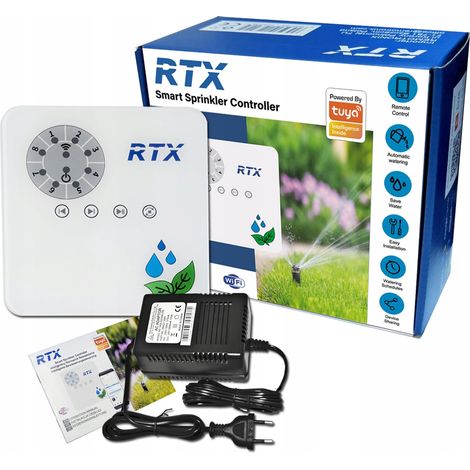 RTX TUYA WiFi 8-ZONE Controller per irrigazione da giardino con TIMER e METEO (1/5)