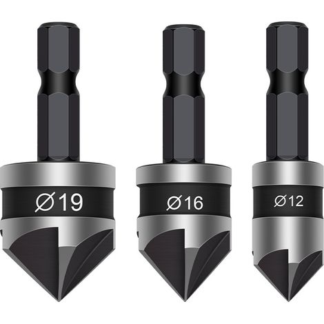 Fraisoirs 1 Tranchant Ø 12 16 Ws Queue 6 Pans Angle 45° 2584000 3 19 mm Acier Argent (1/5)