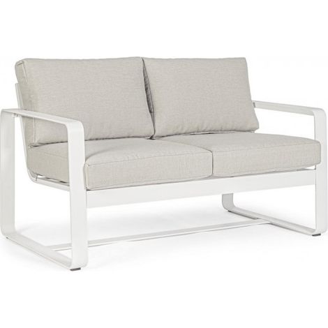 Divano per esterno due posti Bianco MERRIGAN 134x78x h84 cm (1/5)
