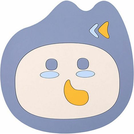 Gaosu Tapis de table résistants à la chal, Tapis de table en silicone, Animal mignon de dessin animé, Tapis de table lavables -Bleu 6pcs (1/5)
